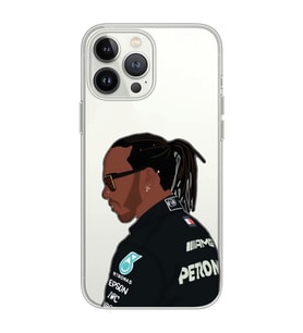 Iphone 15 Pro Uyumlu Lewis Hamilton Desenli Şeffaf Telefon Kılıfı