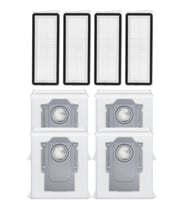 Roborock QRevo L Uyumlu 4 Adet Hepa Filtre 4 Adet Toz Torbası