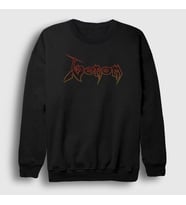 Presmono Unisex Siyah Logo Venom Sweatshirt 121993tt