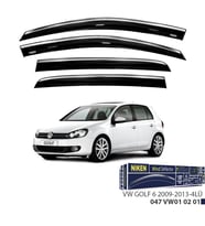 Drs Tuning Golf Uyumlu 6 2009-2013 Kromlu Cam Rüzgarlığı 4Lü Parça