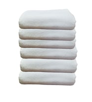 6lı Paket Mikrofiber Boya Tutmayan Kuaför Saç Havlusu 50x90 Cm (Beyaz)