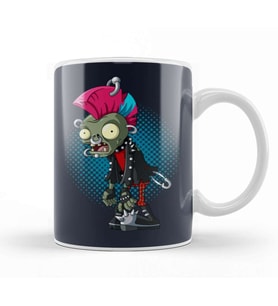 Plants Vs Zombies Punk Zombie Kupa Bardak Porselen