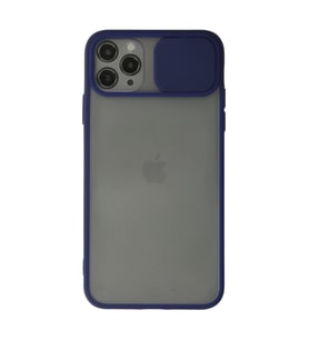 İphone 11 Pro Kılıf Palm Buzlu Kamera Sürgülü Silikon - Lacivert