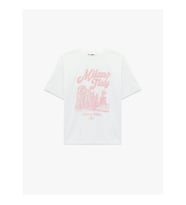 Koton Baskılı Ekru Kadın T-Shirt 6SAL10247IK