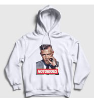 Presmono Unisex Beyaz Notorious V3 Ufc Conor McGregor Kapüşonlu Sweatshirt 312370tt