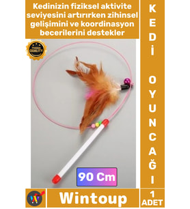 #KediOyuncağı İnteraktif Eğlence Esnek Dayanıklı Avlanma İçgüdüsü Tetikleyici Kedi Oyun Oltası 90 Cm