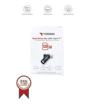 Torima Siyah 128GB Çift Sürücülü USB-TYPE-C OTG
