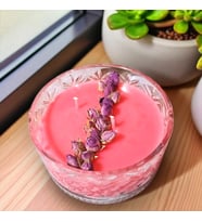 richnesshomedesing pembe vanilya kokulu mum (Çiçek Pembe)