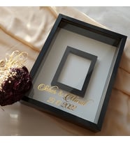 30x40 Cm Siyah Fotoğraf Alanlı Model Tasarım Gül Kutusu Anı Çerçevesi! Ayna Çerçeve!(Fotoğraf Hediye)