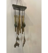 Deprem Zili Çanı Duvar Rüzgar Çanı Zili Feng Shui Ejderha Yılı Metal Borulu Kuş Ve Çiçek Objeli