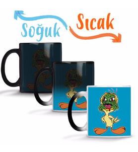 Creepy Reptilian Tweety Sihirli Kupa Bardak Porselen