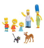 The Simpsons Ailesi ve Evcil Hayvanları 7'li Koleksiyon Figür Seti: 6 cm Ölçekli, Eklemli ve Pozlana
