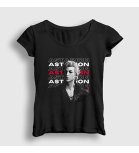 Presmono Kadın Siyah Astarion V2 Vampire Oyun Baldur's Gate T-Shirt 495648tt