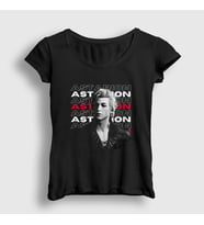 Presmono Kadın Siyah Astarion V2 Vampire Oyun Baldur's Gate T-Shirt 495648tt