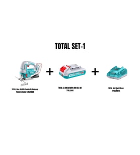 Total Set-1 (TOTAL Lion Akülü Kömürsüz Dekupaj Testere+LI-ION BATARYA 20V 2.0 AH+Akü Şarj Cihazı)