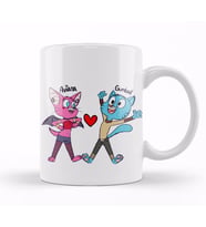 Kedi Cat Mammal Dog, Gumball Waterson Ariana Aşk Kupa Bardak Porselen