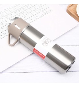 Paslanmaz Çelik 304 Çelik Termos Bardaklı Sıcak Soğuk Muhafazalı Kaliteli Sızdırmaz Mug FLYON-527