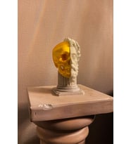 Dekoratif ' Marcus Aurelius' Heykeli Büst Beyaz Heykel Boy 22cm