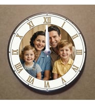 Kişiye Özel Magnet Saat Buzdolabı Saati Duvar Saati 11,5cm MS5008