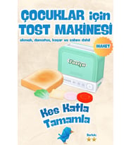 Tost Makinesi Seti – Küçük Şefler İçin Lezzetli Bir Oyun Deneyimi - Çocuklar için Tostçu Maketi Seti