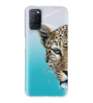 Oppo A52/A72/A92 Uyumlu Kaplan Desenli Şeffaf Telefon Kılıfı