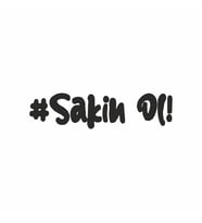 #Sakin Ol Araba Sticker siyah 16x4 CM (Siyah)