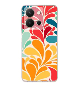 PrintiFy Vivo Y36 4G ile Uyumlu Retro Color 5  Kamera Korumalı Şeffaf  Kılıf