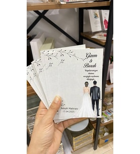 Nikah Hatırası Kartı 9,5x15 cm 49 Adet Söz, Kına, Nişan, Düğün Organizasyon - Butiksosyetik