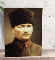 BK Gift Atatürk Temalı Dekoratif Mini Kanvas Tablo 15x20cm-25
