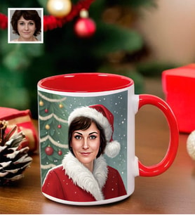 Kişiye Özel Yılbaşı Temalı Karikatür  Kupa Bardak