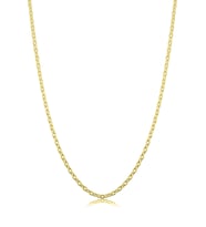 CMD Kadın Gümüş Forse Zincir 24 Ayar Altın Kaplama Hayalet Kolye Özel 1.1mm Mücevher (Gold)