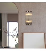 Acadia 2 Duylu Lak Eskitme Buz Camlı Modern Kristalli Yatak Başı, Koridor, Salon Aplik
