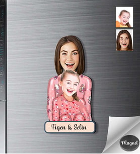 Kişiye Özel Anneler Günü Ahşap Magnet -8