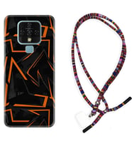 Tecno Camon 16 18P Pova Kılıf Boyun Asklı Rasta Silikon Zigzaglar 1651