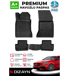 Mercedes CLA 3D Pro Havuzlu Paspas 2013-2019 A+ Kalite