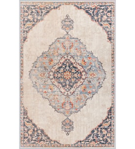 Eliana Home Baskılı, Yıkanabilir Kaymaz Taban Salon Halısı LNA1716 100x150 cm (Bej)