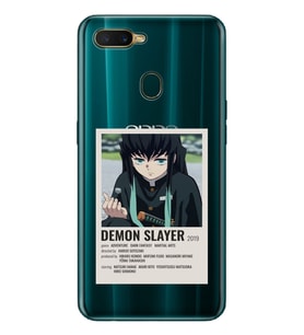 Oppo A5S/AX7/A12 Uyumlu Demon Slayer Desenli Şeffaf Telefon Kılıfı
