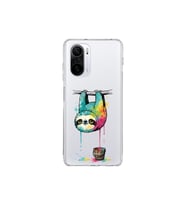 Redmi K40 ile Uyumlu Splash Tembel Hayvan Tasarımlı Şeffaf Silikon Kılıf