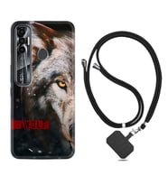 Tecno Spark 6 6 Go 8C 8 Pro 7 7 Pro Kılıf Boyun Askılı Silikon Wolf Eyes 1758