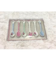 6'lı Porselen Çay Kaşığı Seti , uzunluğu 11cm