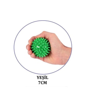 EL EGZERSİZ MASAJ VE DUYU TOPU , YUMUŞAK DİKENLİ TOP KIRMIZI RENK 7 CM