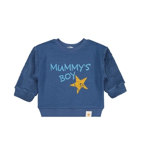 Civil Boys Mummys Boy Baskılı 2-5 Yaş Sweatshirt - Mavi