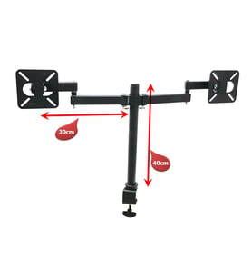 electroon 19" Çiftli TV-Monitör Masa Askı Aparatı Hareketli