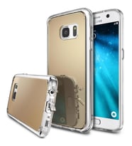 Ringke Mirror Fusion Galaxy S7 ile Uyumlu Aynalı Kılıf Royal Gold