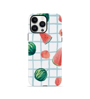iPhone 14 Pro Max Vorian Çift Katmanlı MagSafe Kılıf Watermelon Grid