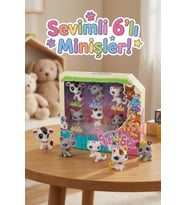 Little Pet Star Sevimli 6'lı Miniş Figür Seti - Hayvan Arkadaşları - Eğlenceli Oyuncak Paketi