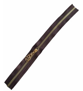 Angel Çanta Aksesuar Başlıklı Fermuar 40 Cm Light Gold Metal Koyu Kahve