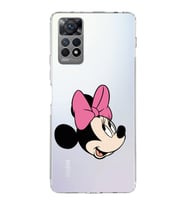 Xiaomi Redmi Note 11 Uyumlu Kapak Minnie Mouse Tasarımlı  Şeffaf Kılıf