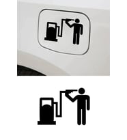 Depo Yakıt Kapağı Oto Sticker  Araba Sticker Sİyah Oto Sticker  15cm