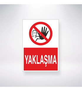 Yaklaşma 21x35 Arkası Yapışkanlı Levha